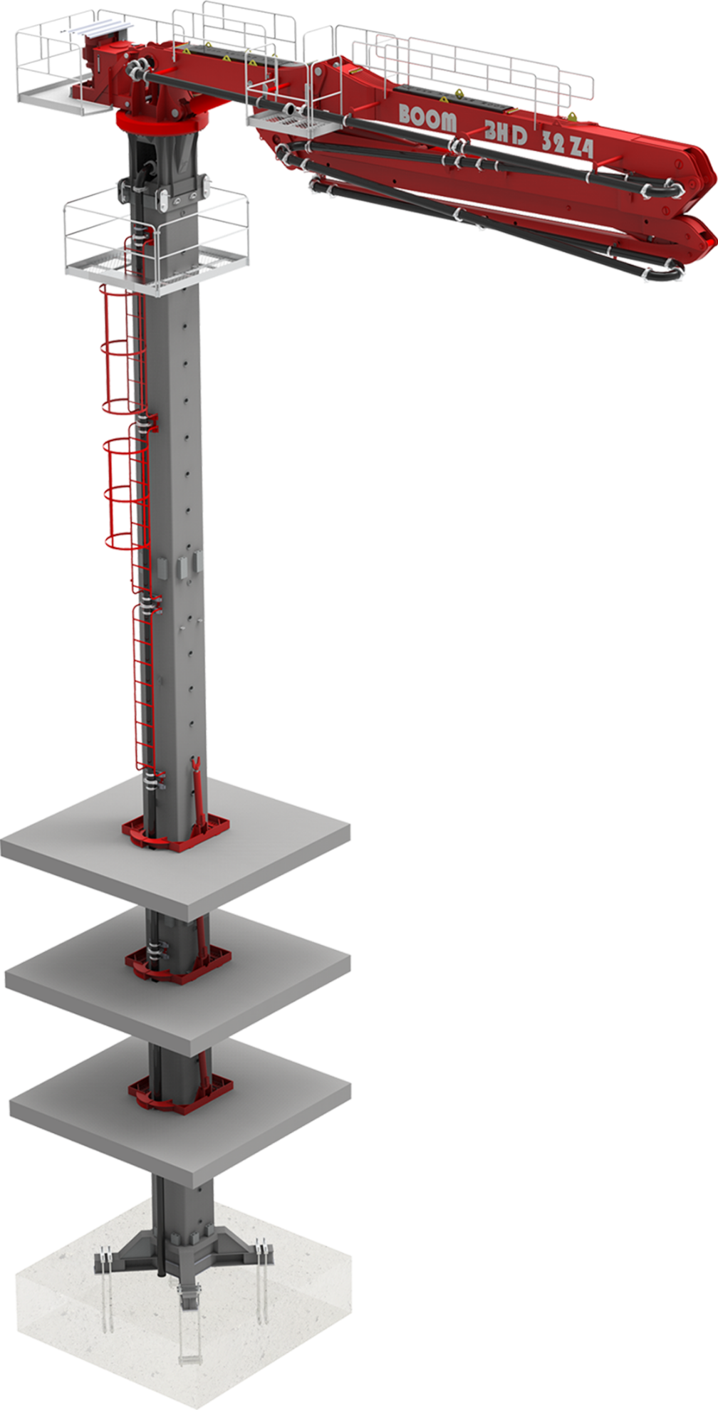 Climbing Type Concrete Placing Booms